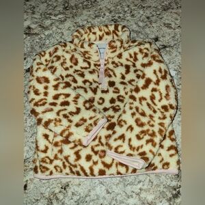 Leopard Print Fleece Pullover NWT Size 3T